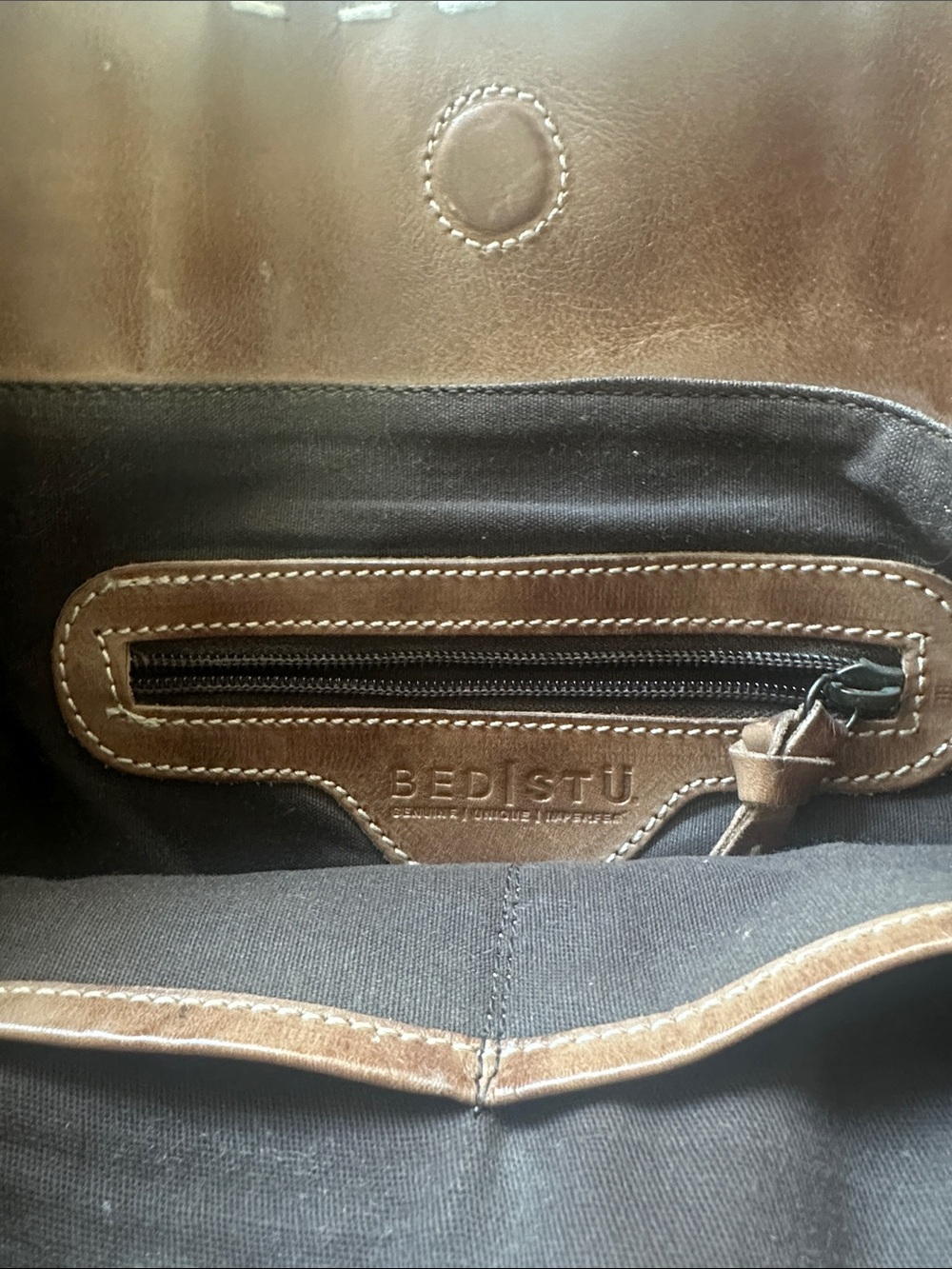 Bed Stu Distressed Chestnut Leather Tote - Picture 2 of 4